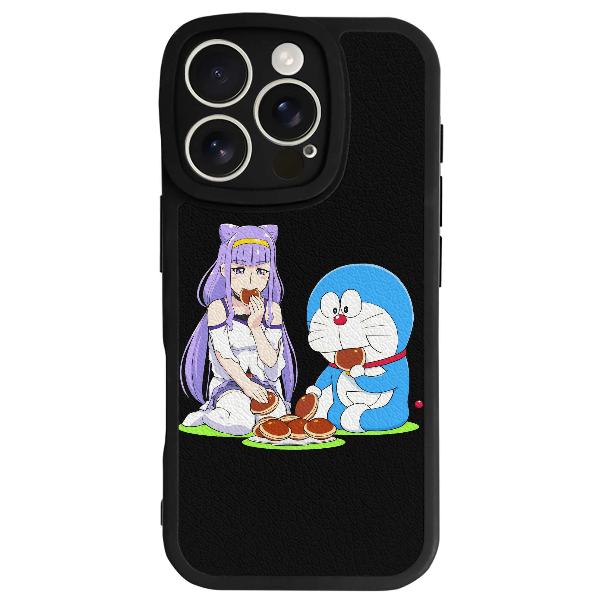 （画像用） ドラえもん Doraemon 【iPhone 16シリーズ対応】シリコンスマホケース（レザー調） 材質：シリコン